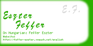 eszter feffer business card